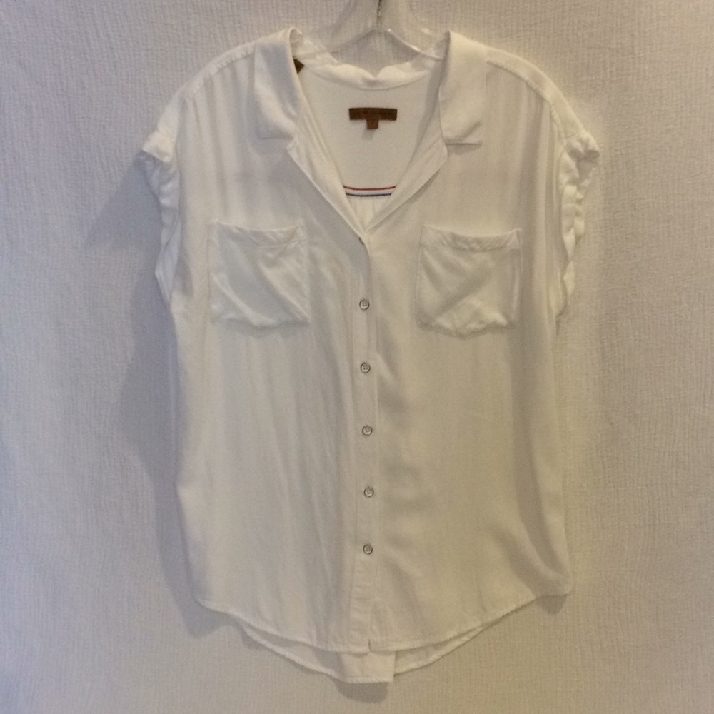 JACHS Girlfriend 100% rayon white blouse